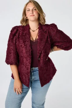 Blazer à manches bouffantes