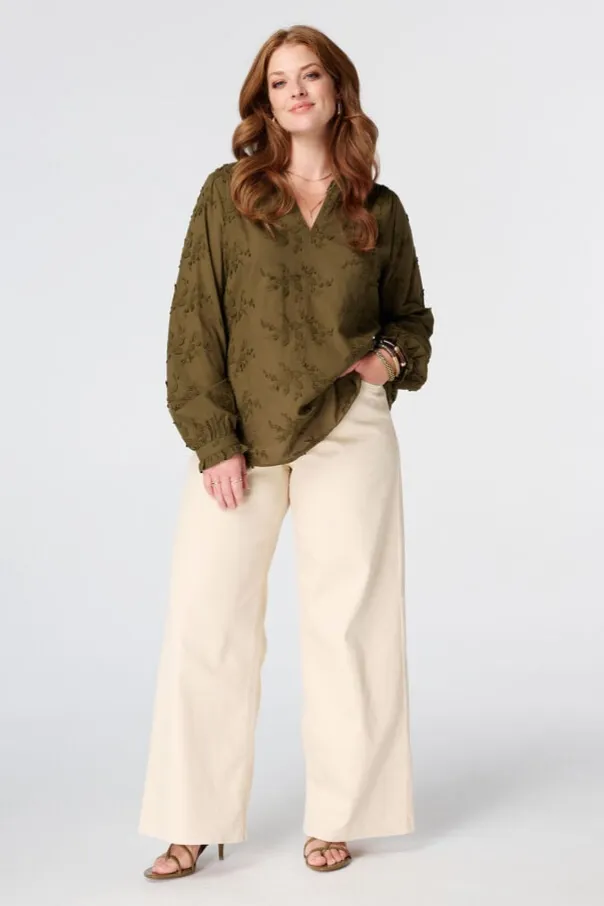 Blouse avec broderies