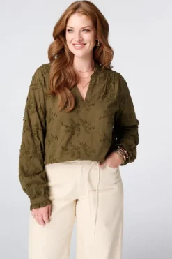 Blouse avec broderies