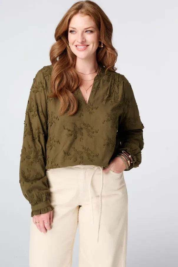 Blouse avec broderies