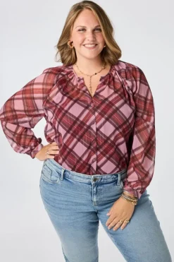 Blouse à carreaux