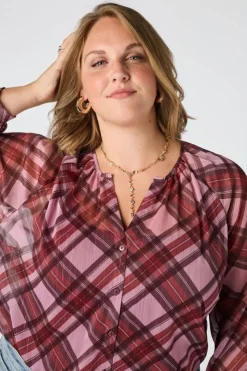 Blouse à carreaux