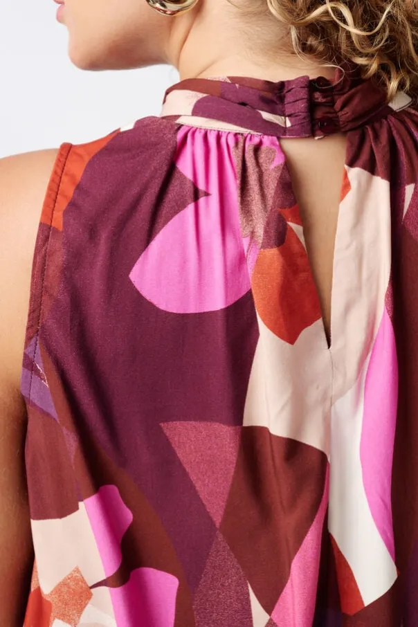 Blouse à col montant