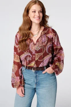 Blouse à imprimé cachemire