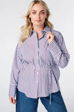 Blouse longue rayée