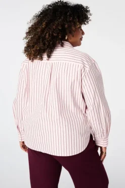 Blouse rayée avec strass