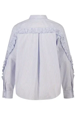 Blouse rayée avec volants