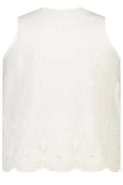 Blouse sans manches avec broderie