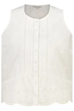 Blouse sans manches avec broderie