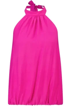 Blouse sans manches à col montant