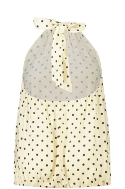 Blouse sans manches à col montant