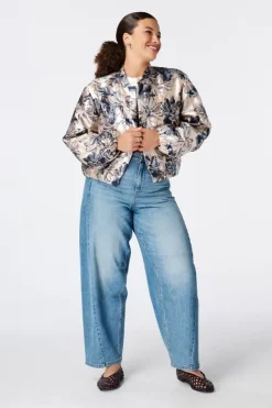 Blouson bomber jacquard