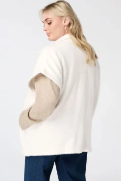 Gilet doux à boutons-pression