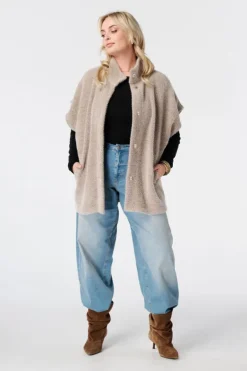 Gilet doux à boutons-pression