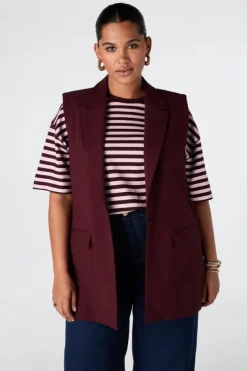 Gilet long à fermeture boutonnée
