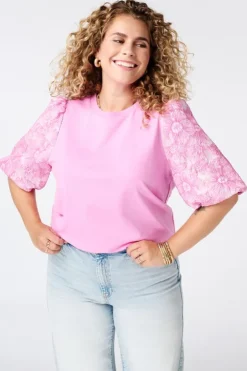 Haut avec manches en jacquard