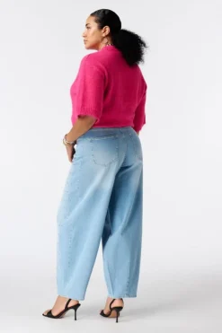 Jean barrel avec clous