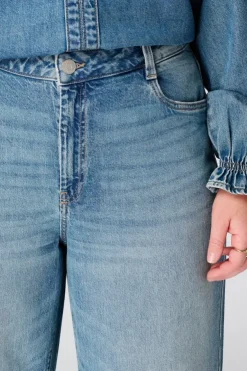 Jeans larges à taille haute