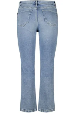 Jean straight leg à taille mi-haute