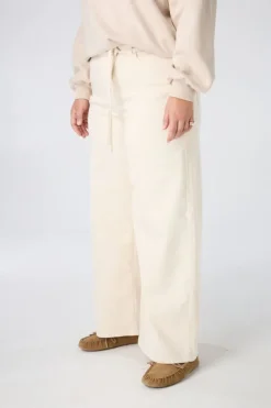 Jean wide leg avec cordon à nouer