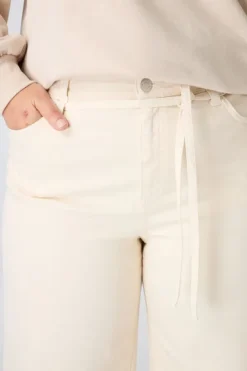 Jean wide leg avec cordon à nouer