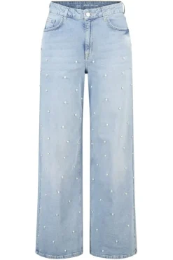 Jean wide leg avec perles