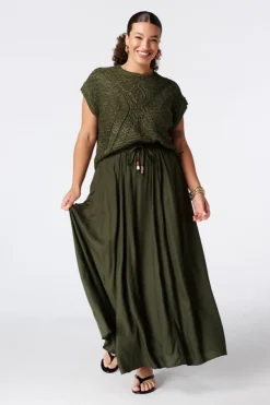 Jupe maxi avec taille élastique