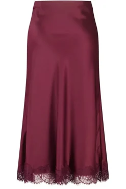 Jupe midi aspect satin