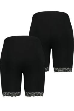 Lot de 2leggings courts avec dentelle