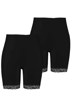 Lot de 2leggings courts avec dentelle