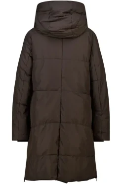 Manteau long matelassé avec capuche