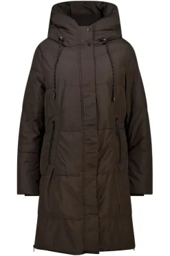 Manteau long matelassé avec capuche