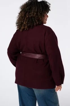 Manteau mi long avec col montant
