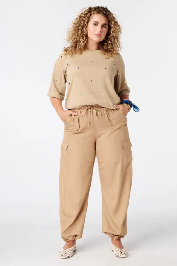 Pantalon barrel style cargo