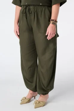Pantalon barrel style cargo