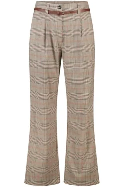 Pantalon à carreaux avec ceinture