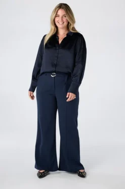 Pantalon droit avec ceinture