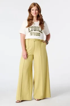 Pantalon large avec ceinture
