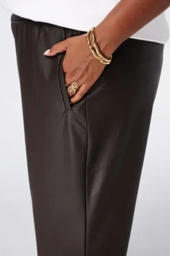 Pantalon large en similicuir