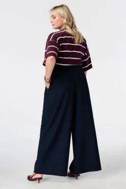 Pantalon large à plis