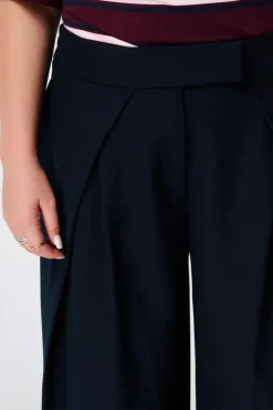 Pantalon large à plis