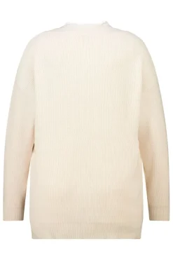 Pull à col en V avec dentelle