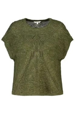 Pull en crochet à manches courtes