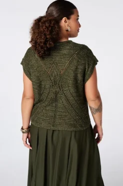 Pull en crochet à manches courtes