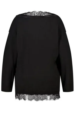 Pull en maille fine avec dentelle