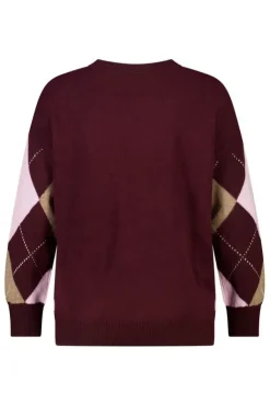 Pull à motif à carreaux