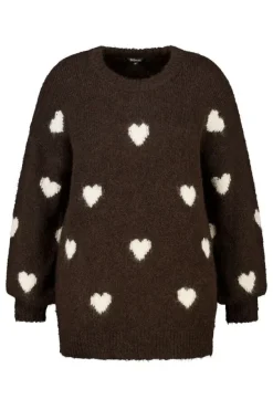 Pull à motif cœurs