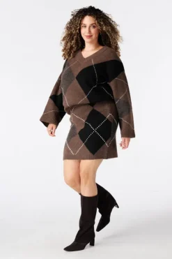 Pull à motif à losanges