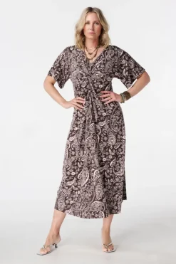 Robe maxi avec imprimé