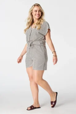 Short bouclé avec imprimé